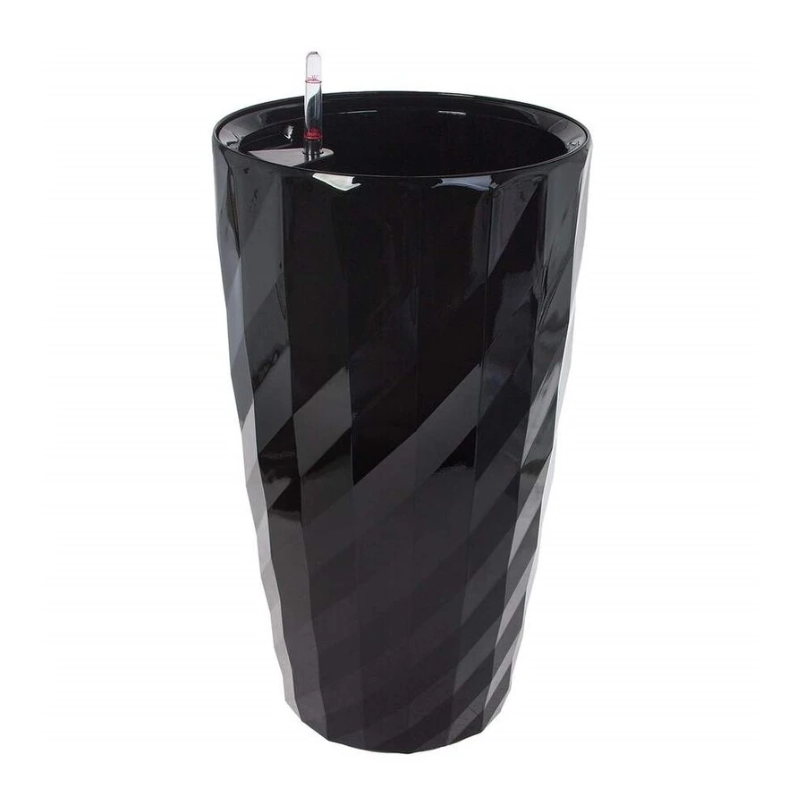Кашпо PLANTA VITA "Vase Rib black"