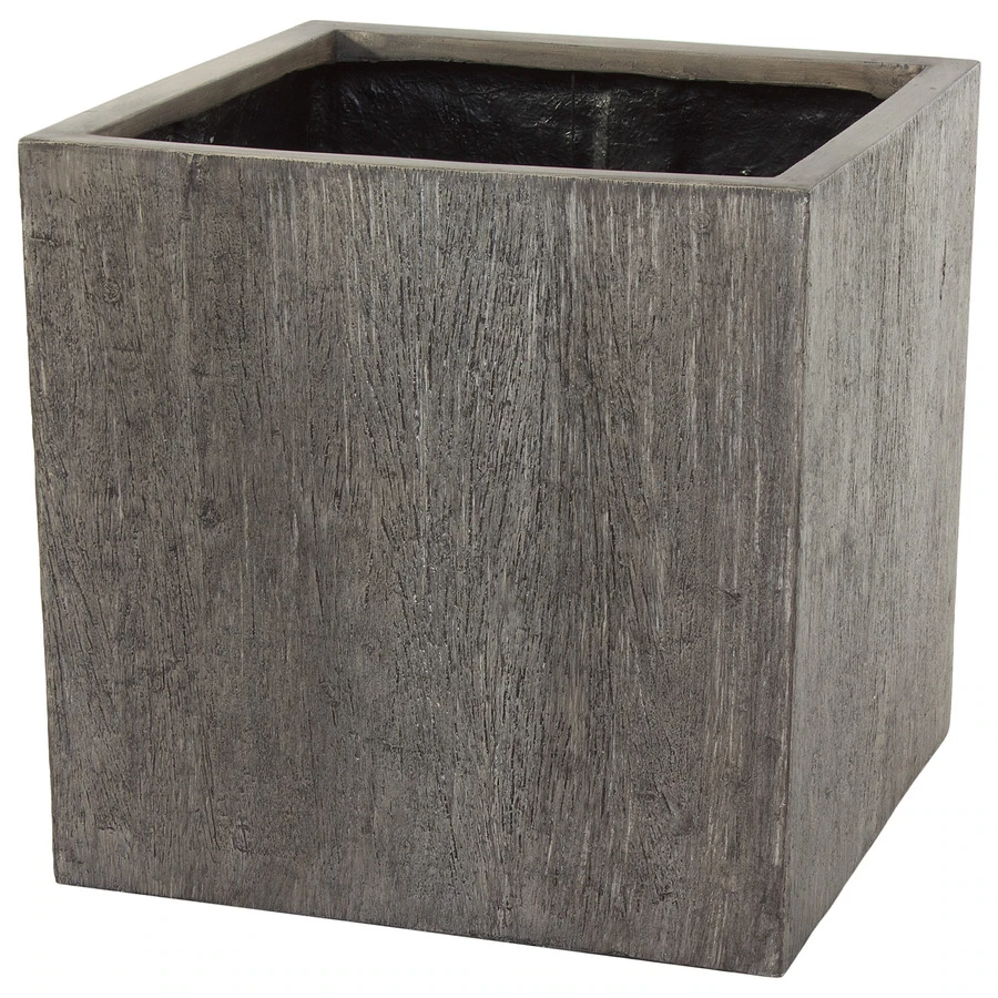 Кашпо полистоун Nobilis Marco "Pw-hwoodgrey Cube"